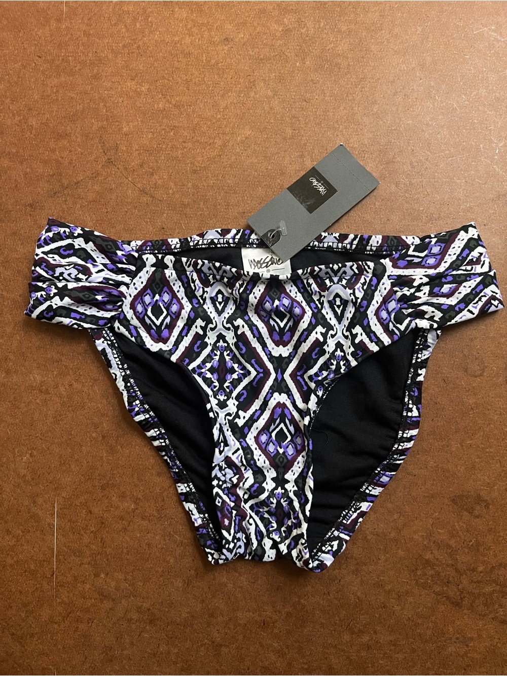 Mossimo Supply Co. Women’s Purple Black White Geometric Bikini Bottom